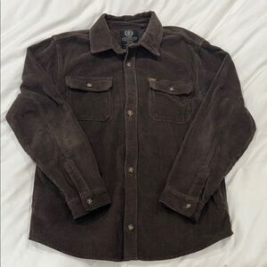 Buffalo David Bitton Dark Brown Corduroy Shirt Jacket